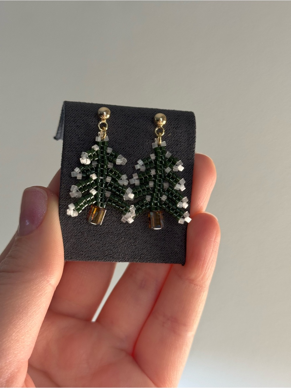 Beaded Tree Earrings - Picture 4 of 5